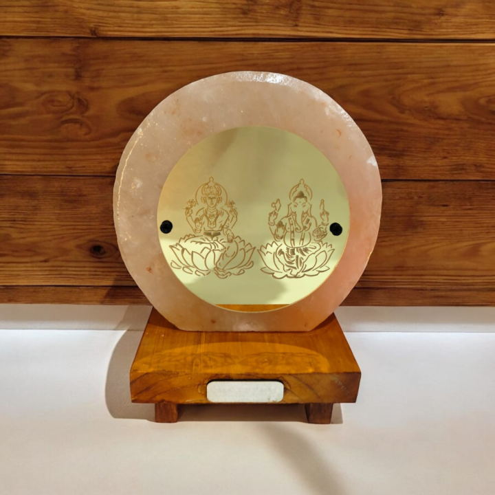 Laxmi Ganesh Himalayan Rock Salt 3D Lamp | Divine Energy