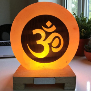 OM Himalayan Rock Salt 3D Lamp | Peace & Harmony