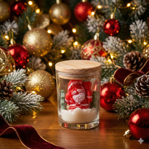 Snowy Santa Jar Candle