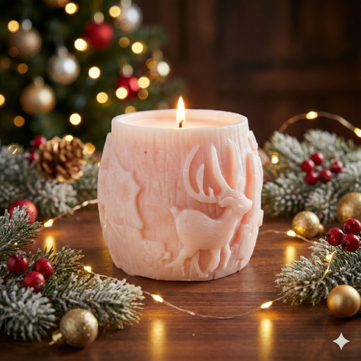 Nordic Reindeer Glow Candle