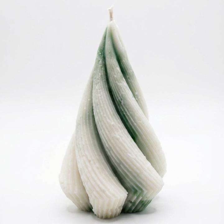 Evergreen Swirl Tree Candle