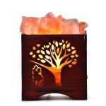 Love You Himalayan Rock Salt Wooden Basket Lamp | Love & Togetherness