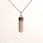 Rose Quartz Pencil Pendant | Focused Love Point