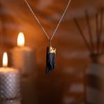 Black Tourmaline Raw Pendant | Raw Protection Stone