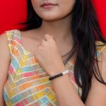 Selenite & Black Tourmaline Bracelet | Aura Shield