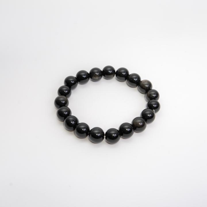Black Obsidian Golden Sheen Bracelet | Golden Shield