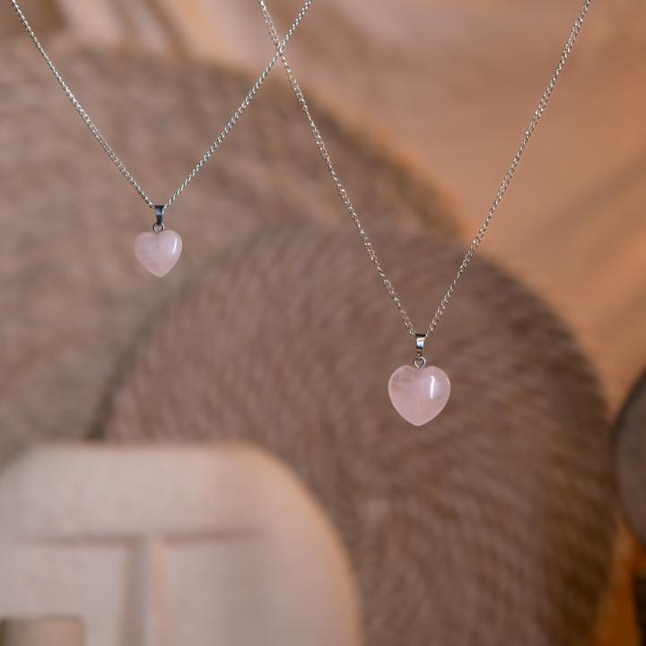 Rose Quartz Heart Pendant | Heart of Love