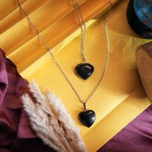 Black Tourmaline Heart Pendant | Heart of Protection