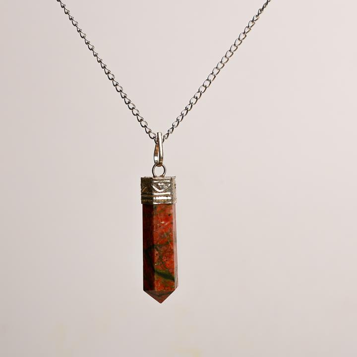 Unakite Pencil Pendant | Focused Healing