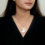 Howlite Moon Pendant | Calming Moon Energy