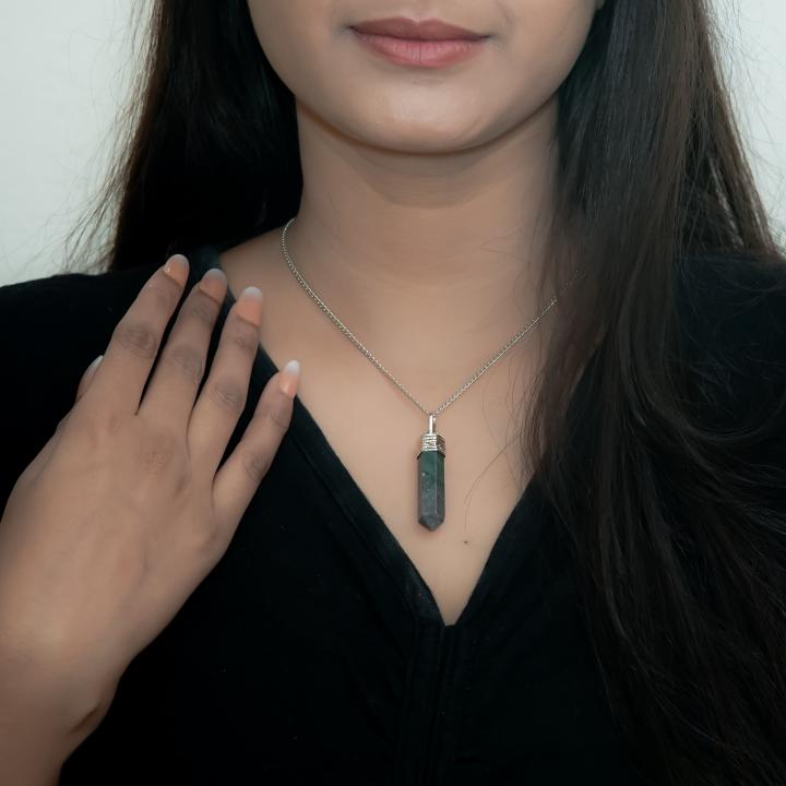 Bloodstone Pencil Pendant | Vitality Focus Point