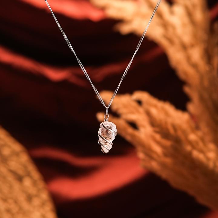 Clear Quartz Raw Pendant Wire Wrapped | Pure Healing Energy