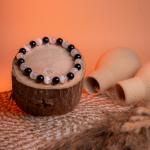 Selenite & Black Tourmaline Bracelet | Aura Shield