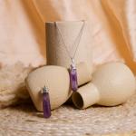 Amethyst Pencil Pendant | Energy Focus Point