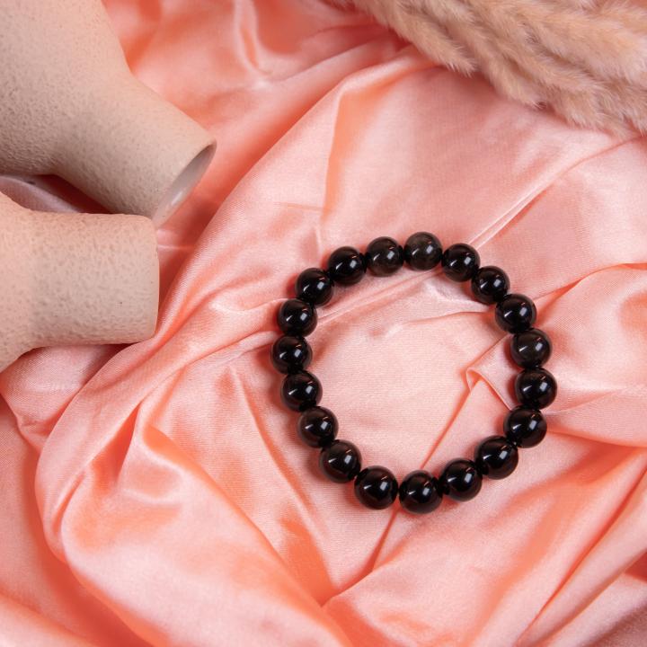 Black Obsidian Golden Sheen Bracelet | Golden Shield