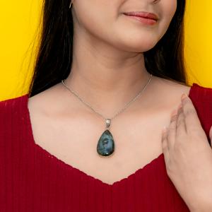 Labradorite Drop Shape Pendant | Mystical Energy Drop