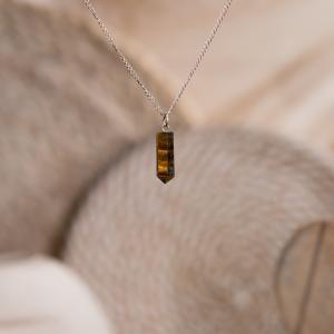 Tiger's Eye Pencil Pendant | Focused Courage