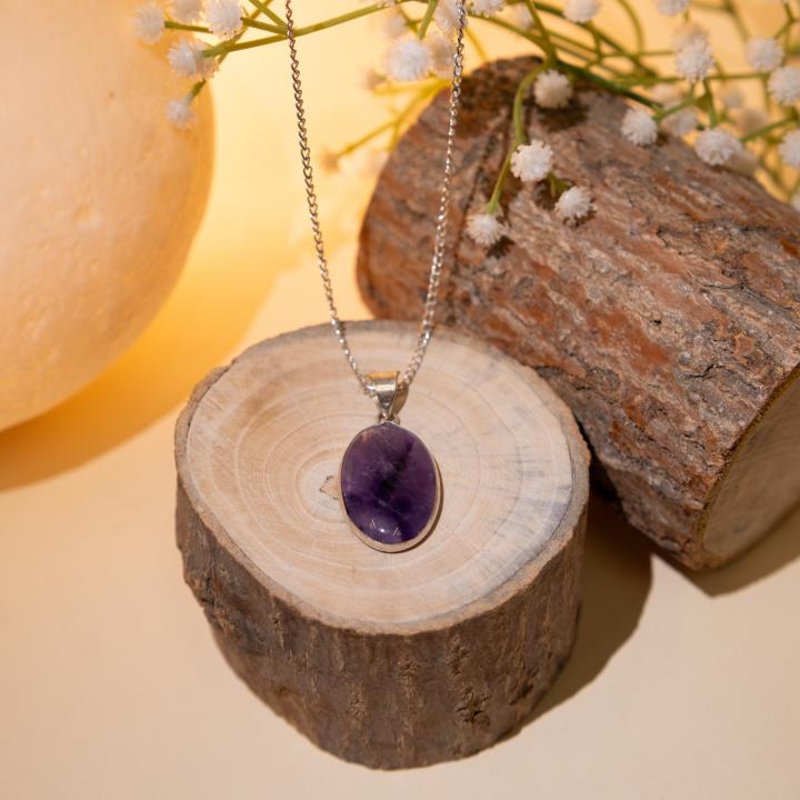 Amethyst Oval Pendant | Focus & Tranquility