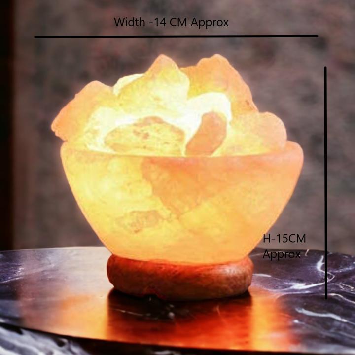 Fire Bowl Himalayan Rock Salt Crafted Lamp | Energy & Warmth