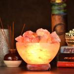 Fire Bowl Himalayan Rock Salt Crafted Lamp | Energy & Warmth