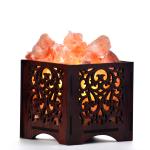 Contempary Himalayan Rock Salt Basket Lamp | Aesthetic & Decor