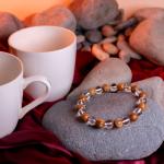 Wood And Clear Quartz Barcelet | Natural Balance & Clarity