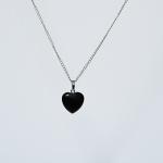 Black Tourmaline Heart Pendant | Heart of Protection