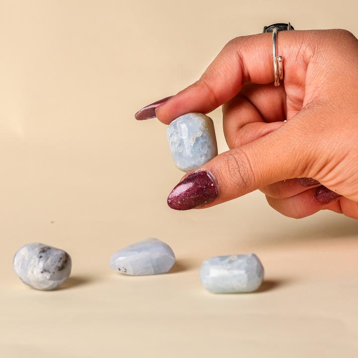 Blue Calcite Tumble | Calm Mind & Healing