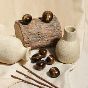 Brazilian Tiger's Eye Tumble | Confidence & Protection