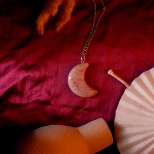 Sunstone Moon Pendant | Lunar Vitality