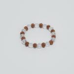 Rudraksha and Clear Quartz Bracelet | Clarity & Energy