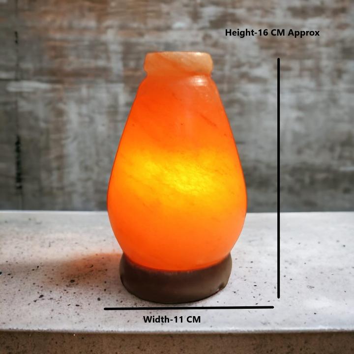 Pot Shaped Himalayan Rock Salt Crafted Lamp | Nurture & Abundance