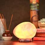 Shankh Shaped Himalayan Rock Salt Crafted Lamp | Purity & Spirituality