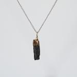 Black Tourmaline Raw Pendant | Raw Protection Stone