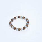 Wood And Clear Quartz Barcelet | Natural Balance & Clarity