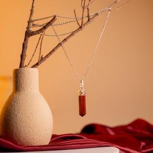 Red Jasper Pencil Pendant | Focused Vitality Point
