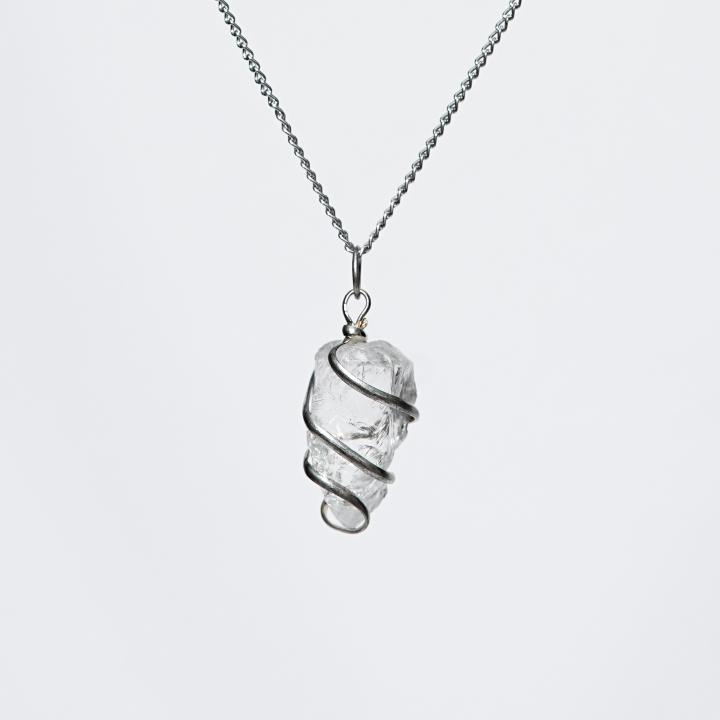 Clear Quartz Raw Pendant Wire Wrapped | Pure Healing Energy