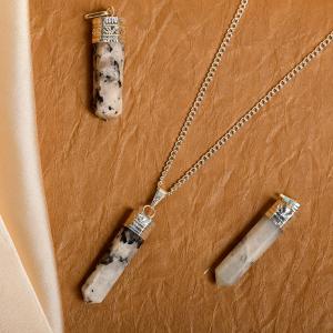 Rainbow Moonstone Pencil Pendant | Lunar Vision Point