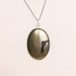 Pyrite Big Oval Pendant | Prosperity Oval