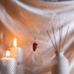 Carnelian Raw Pendant Wire Wrapped | Natural Passion Energy