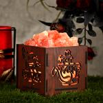Jai Hanuman Himalayan Rock Salt Basket Lamp | Strength & Devotion