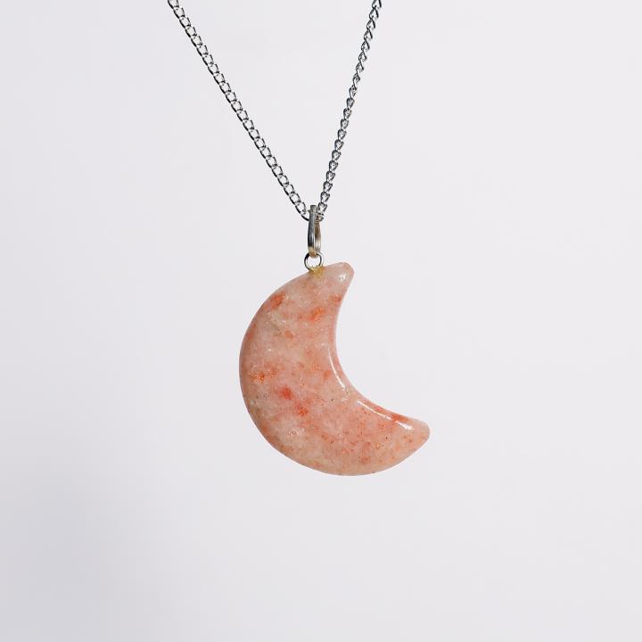 Sunstone Moon Pendant | Lunar Vitality