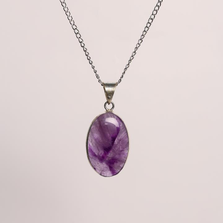 Amethyst Oval Pendant | Focus & Tranquility