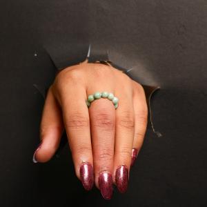 Amazonite Beads Ring | Calm & Expression