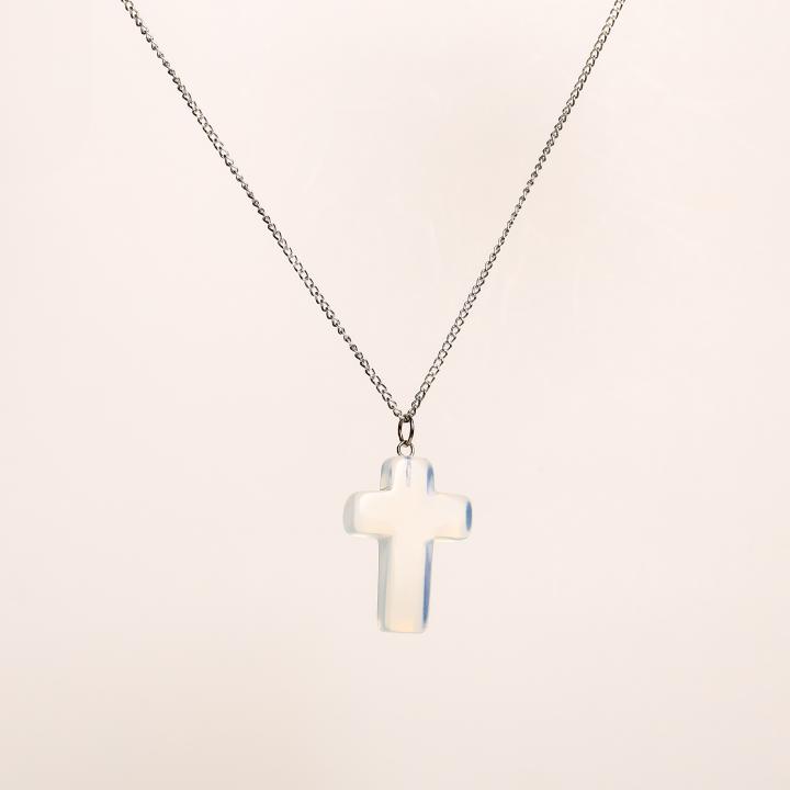 Opalite Cross Pendant | Cross of Serenity