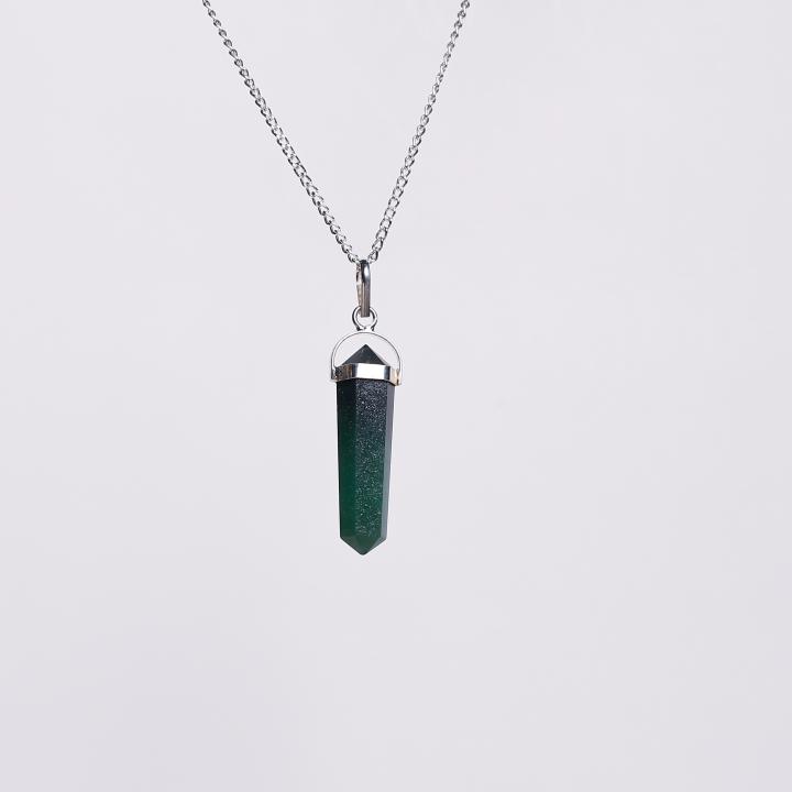 Green Jade Pencil Pendant | Stone of Harmony
