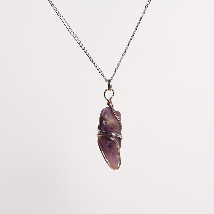 Amethyst Raw Pendant Wire Wrapped | Wrapped Spiritual Energy