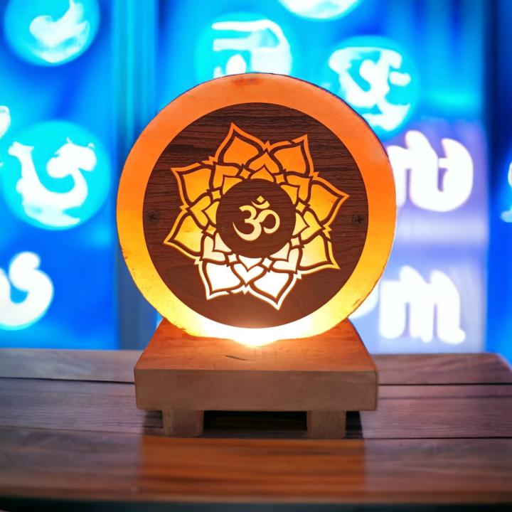Bhrama OM Himalayan Rock Salt 3D Lamp | Divine Energy