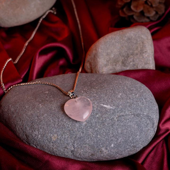 Rose Quartz Heart Pendant | Heart of Love