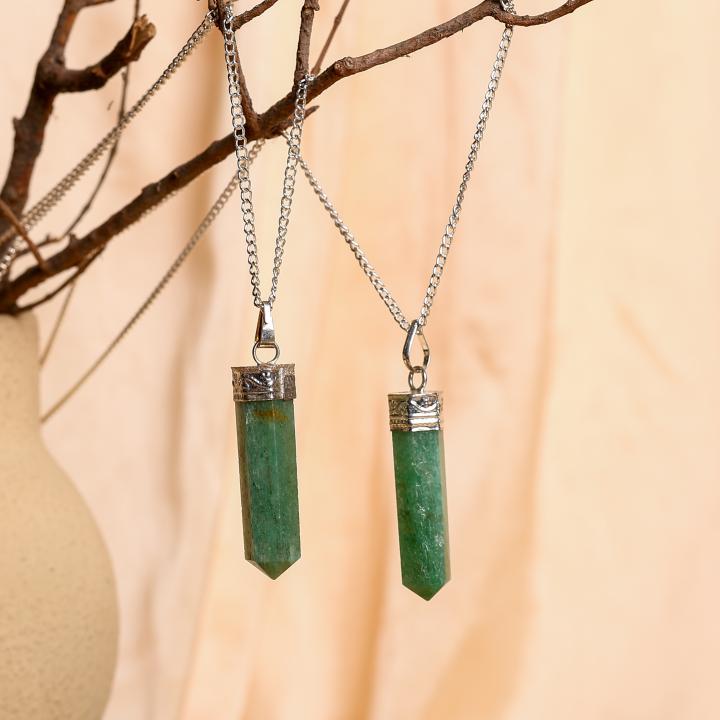Dark Green Aventurine Pendant | Stone of Growth